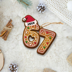 Custom Six Seven Ornament, Teen Slang Ornament, Funny Teenager Ornament, 67 Six Seven Ornament, Gen Z Teenager Tween Ornament, Boy Christmas