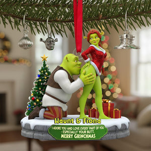 Personalized Christmas Gifts For Couple, Cheeky Kisses Couple Ornament, Anniversary Ornament, First Christmas Couple, Mr And Mrs Ornament