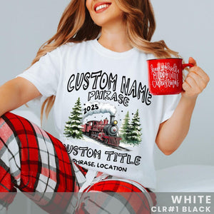 Custom Family Christmas Shirts 2026 2025, Polar Train Matching Shirts Personalized Name Christmas Shirt Youth Christmas Crewneck Xmas Gift