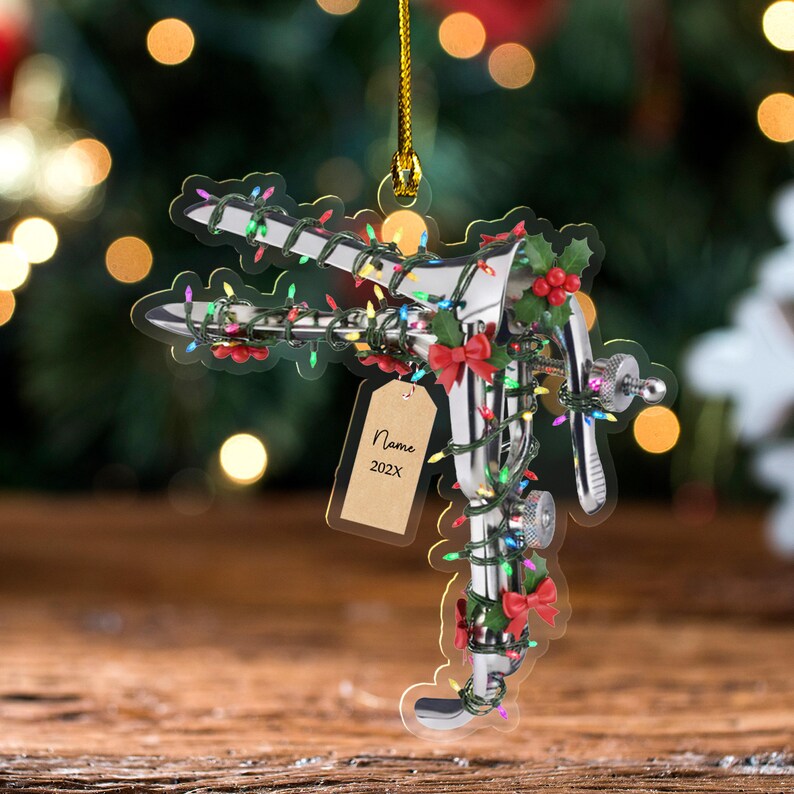 Custom Obgyn Nurse Christmas Ornament, Speculum Reindeer Christmas Ornament, OB-GYN Doctor Holiday, Health Ornament, Nurse Xmas Gift