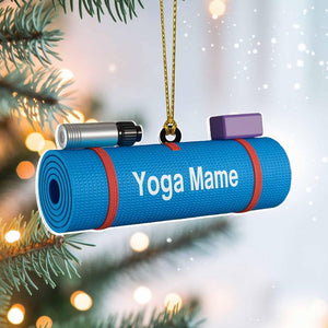 Yoga Mat Ornament 2025 | Personalized Christmas Ornament for Yoga Lovers, Meditation & Fitness Enthusiasts Custom Acrylic Keepsake Gift