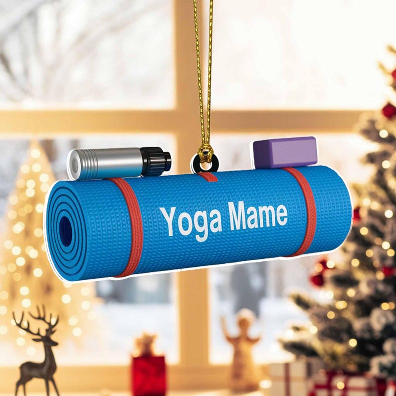 Yoga Mat Ornament 2025 | Personalized Christmas Ornament for Yoga Lovers, Meditation & Fitness Enthusiasts Custom Acrylic Keepsake Gift