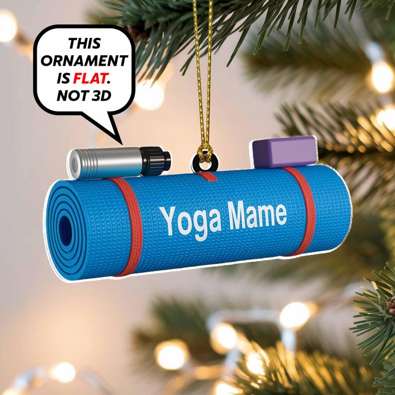 Yoga Mat Ornament 2025 | Personalized Christmas Ornament for Yoga Lovers, Meditation & Fitness Enthusiasts Custom Acrylic Keepsake Gift