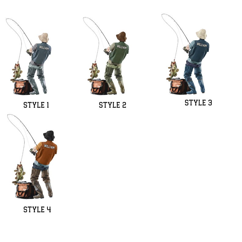 Personalized Fishing Ornament, Custom Fisherman Christmas Decoration, Unique Angler Gift for Dad Husband Boyfriend, Bass Fishing Decor