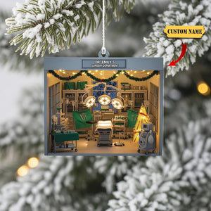 Personalized Surgery Department Acrylic Ornament, Custom Name Christmas Ornament for Surgeons, Doctors, Nurses, Medical Staff, Holiday Gift