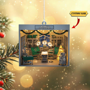 Personalized Surgery Department Acrylic Ornament, Custom Name Christmas Ornament for Surgeons, Doctors, Nurses, Medical Staff, Holiday Gift