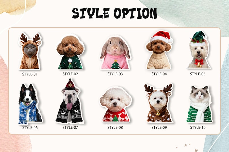 Custom Christmas Pet Photo Pillow, Personalized Christmas Dog Cat Portrait Cushion, Pet Memorial Pillow, Xmas Home Decor, Dog Lover Gift