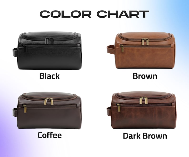 Personalized Men's Leather Toiletry Bag, Leather Dopp Kit, Groomsmen Gifts, Travel Bag, Anniversary Gift for Him, Men's Leather Accessory
