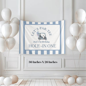 Hole In One Birthday, Boy 1st Birthday, Hole-In One Par-Tee, Golf Birthday Party Decorations, Golf First Birthday Banner
