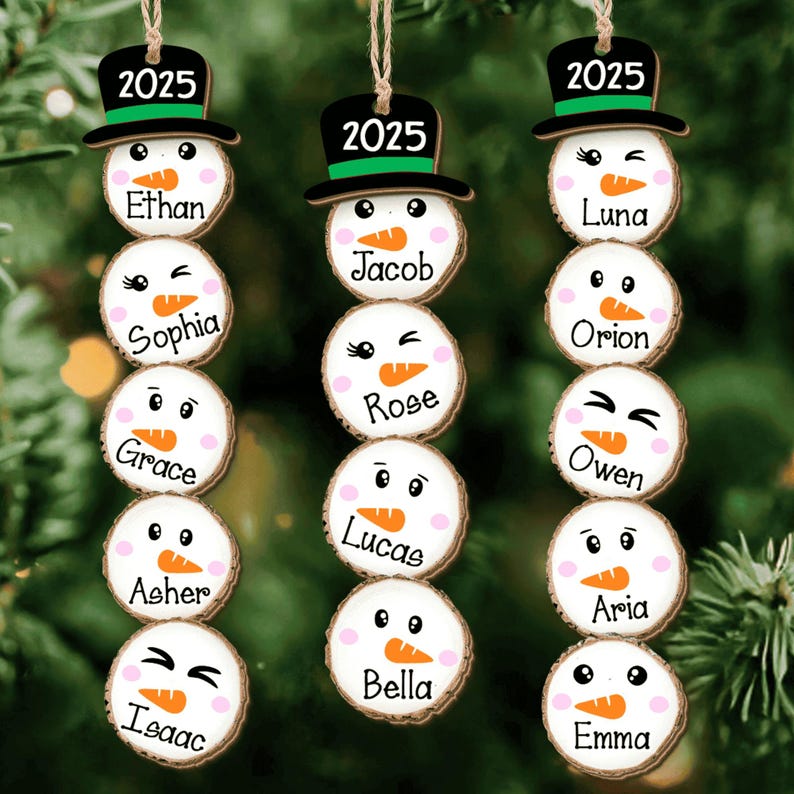 Custom Snowman Christmas Ornament 2025, Funny Family Ornament Gift Ideas