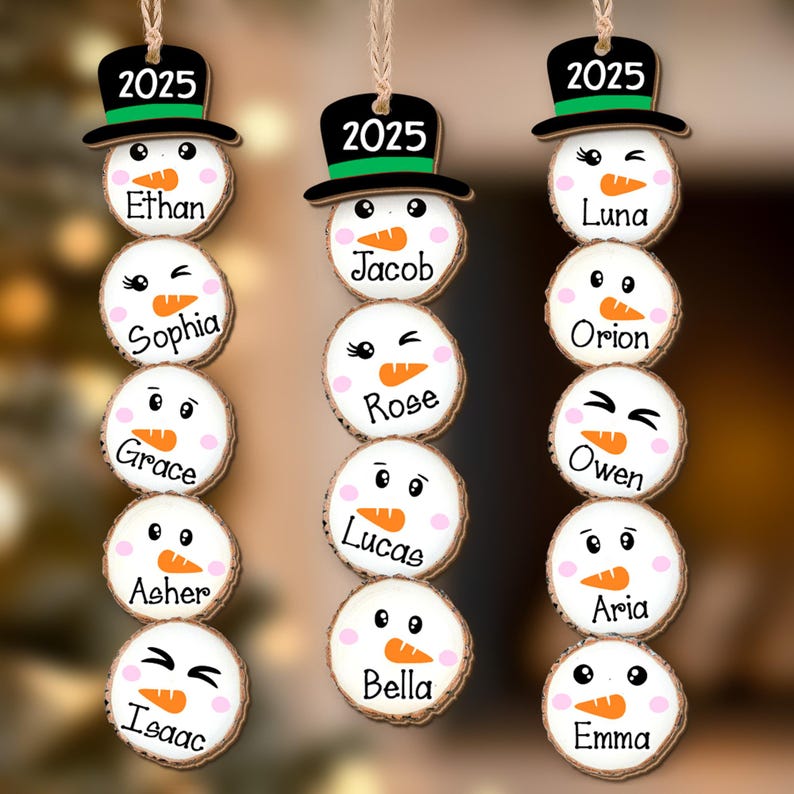 Custom Snowman Christmas Ornament 2025, Funny Family Ornament Gift Ideas