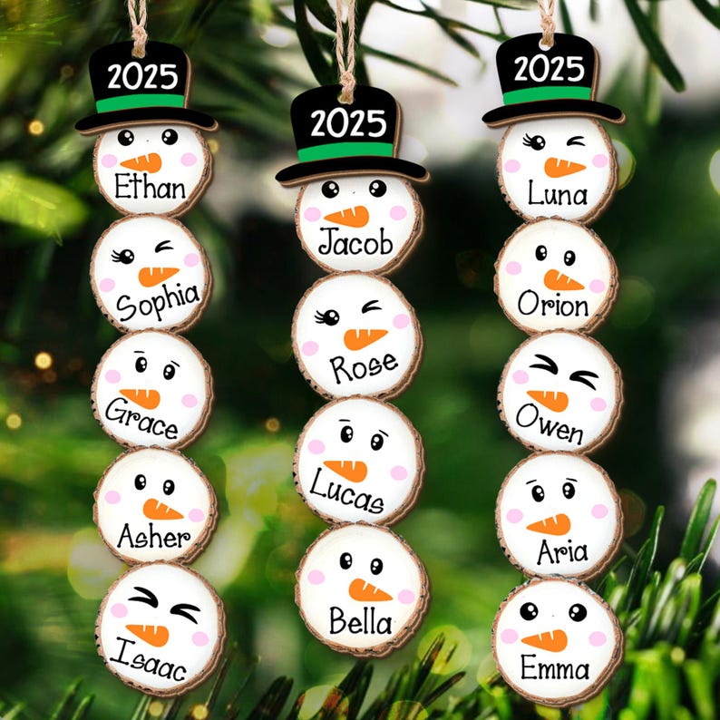 Custom Snowman Christmas Ornament 2025, Funny Family Ornament Gift Ideas