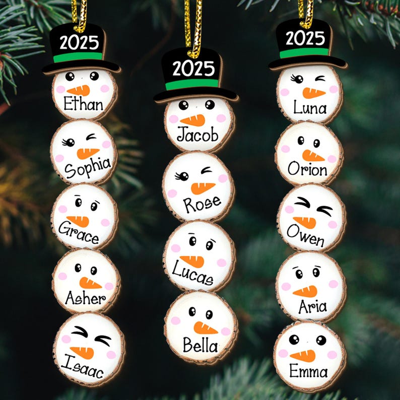 Custom Snowman Christmas Ornament 2025, Funny Family Ornament Gift Ideas