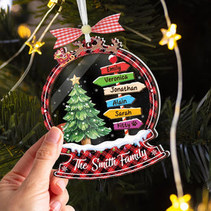 2025 Family Christmas Tree Ornament,Personalized Family Name Christmas Ornament,Family Ornament With Pet,Family Xmas Gift,Holiday Keepsake