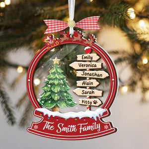 2025 Family Christmas Tree Ornament,Personalized Family Name Christmas Ornament,Family Ornament With Pet,Family Xmas Gift,Holiday Keepsake