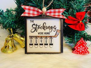 Custom Hockey Team Ornament, The Stockings Were Hung Christmas Ornament, Personalized Hockey Player Ornament, Hockey Coach or Team Gift 2025