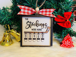 Custom Hockey Team Ornament, The Stockings Were Hung Christmas Ornament, Personalized Hockey Player Ornament, Hockey Coach or Team Gift 2025