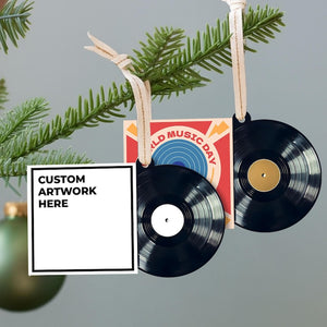 Custom Album Vinyl Record Christmas Ornament, Personalized Song Gift