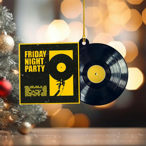 Custom Album Vinyl Record Christmas Ornament, Personalized Song Gift