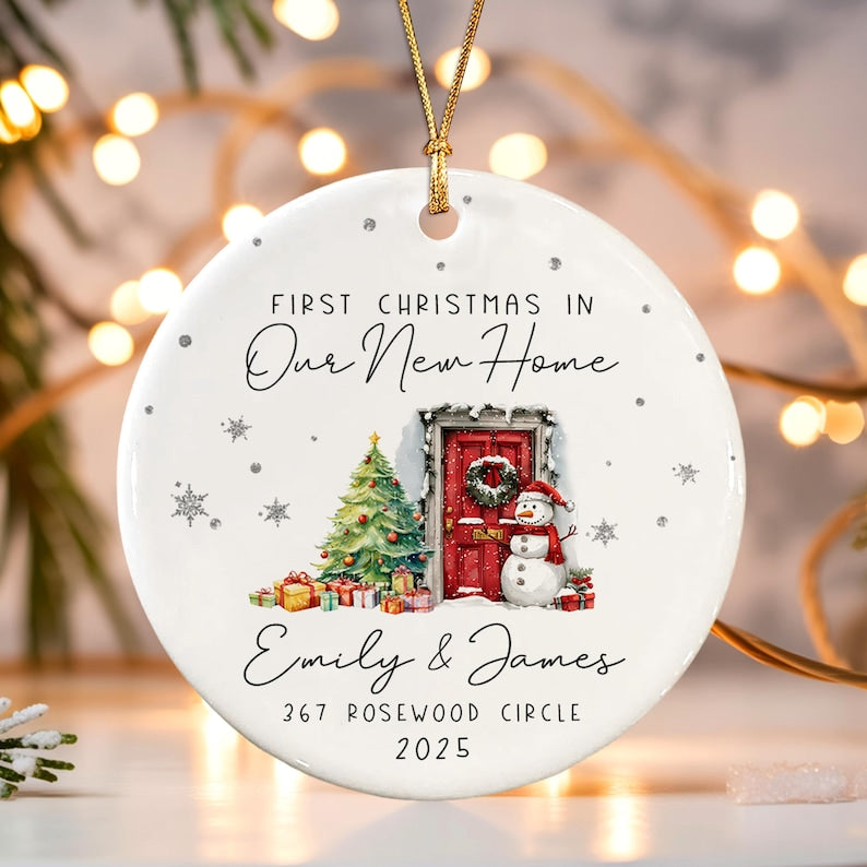 Custom New Home Ornament 2025, Our First Christmas in New Home Ornament, First Home Christmas Ornament, New House Ornament, Newlywed Gift
