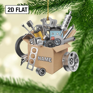 Custom Mechanic Tools Christmas Ornament, Personalized Garage Worker Tree Decoration, Car Repair Lover Holiday Ornament, Gift for Mechanics