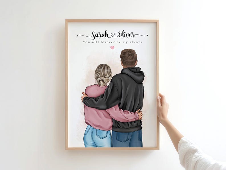 Personalised Couple Print, Valentine s Day gift, Boyfriend & Girlfriend Print, Anniversary Gift, Husband print, Wife gift, Couple gift