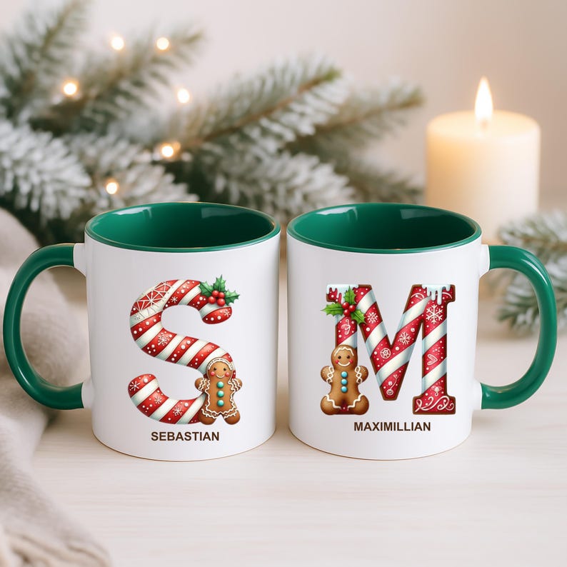 Personalized Christmas mug ceramic mug with name & Christmas motif gift for St. Nicholas and Advent. Mug with name Christmas.