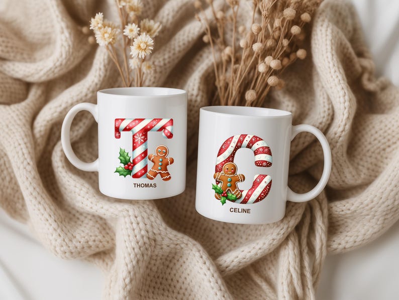 Personalized Christmas mug ceramic mug with name & Christmas motif gift for St. Nicholas and Advent. Mug with name Christmas.