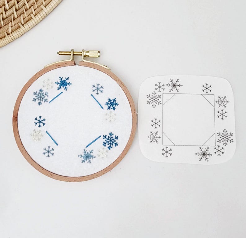 Ornament frame photo embroidery, personalized ornament Christmas tree embroidery