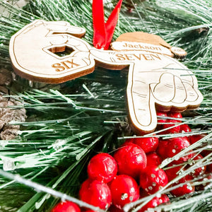 Viral 67 Ornament, Six Seven Ornament, Personalized Ornament,Gift For Teen,Funny Teen Gift, Grandkid Gift, Gen Alpha Humor, 67 Meme Ornament