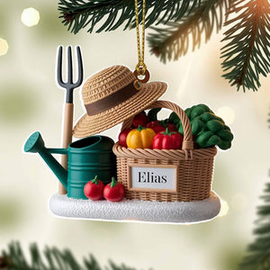 Personalized Gardener Christmas Ornament 2025 | Gardening Gift | Tree Hanging Decor | Custom Name Holiday Keepsake for Garden Lovers