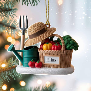 Personalized Gardener Christmas Ornament 2025 | Gardening Gift | Tree Hanging Decor | Custom Name Holiday Keepsake for Garden Lovers