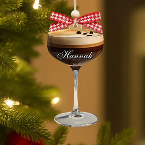 Personalized Name Espresso Martini Christmas Ornament, Espresso Martini Ornament, Espresso Martini Gift, Cocktail Lover Gift