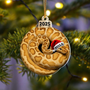 Personalized Ball Python Ornament 2025, Custom Snake Christmas Ornament, Reptile Lover Gift, Exotic Pet Ornament, Snake Owner Holiday Decor