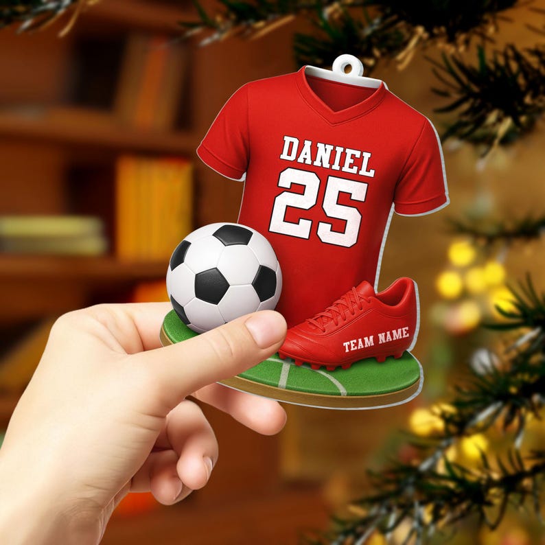 Personalized Soccer 2025 Ornament, Soccer Player Gift, Soccer Team Gift, Soccer Christmas Decoration, Sport Christmas Ornament, Gift For Son
