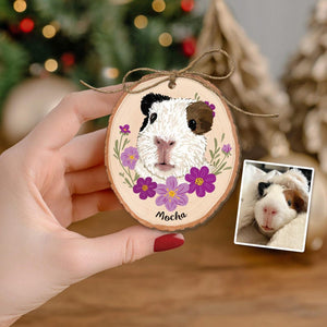 Custom Pet Portrait From Photo Ornament, Pet Christmas Ornament, Pet Memorial Gift, Dog Lover Gift, Dog Mom Gift, Christmas Tree Decor
