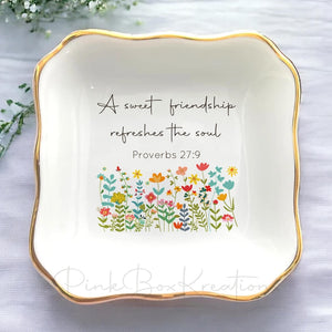 Personalized Jewelry Dish Christian Gifts For Woman Friends Friendship Gifts