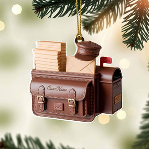 Custom Mailman Christmas Ornament, Tree Hanging Decor, Flat 2D Acrylic, Personalized Gift for Postal Worker, Husband, or Delivery Employee