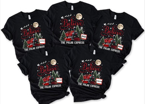 Polar Express Family Christmas Shirts: Matching Pajama Tops, Christmas Gift For Family