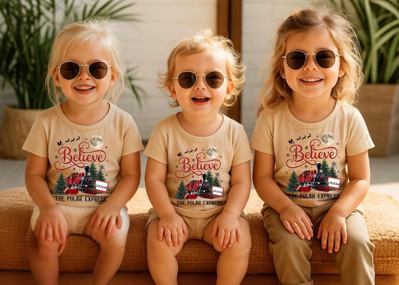 Polar Express Family Christmas Shirts: Matching Pajama Tops, Christmas Gift For Family