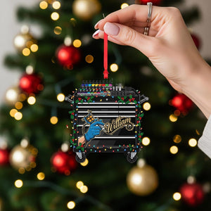 Personalized Christmas Ornament: Tattoo Cart with Machine and Inks, Hanging Decoration