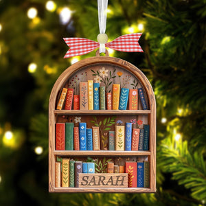 Custom Christmas Book Ornament for Book Club,Book Lover,Book Gift for Reader,Bookish,Bookshelf Decor,Librarian Xmas Gift,Christmas Ornament