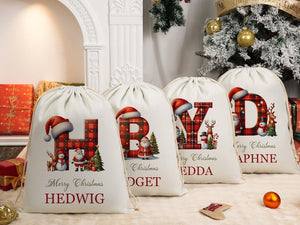 Custom Large Santa Sack, Personalized Christmas Gift Bag, Xmas Gift Bag, Christmas Eve Gift, Santa Bag, Gift for Kids,First Christmas Sack