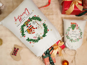 Custom Large Santa Sack, Personalized Christmas Gift Bag, Xmas Gift Bag, Christmas Eve Gift, Santa Bag, Gift for Kids,First Christmas Sack