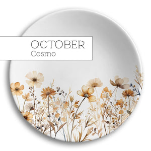 Birth Flower Jewelry Dish, Personalized Ceramic Gift for Her, Wildflower Ring Holder, Mother's Day Gift