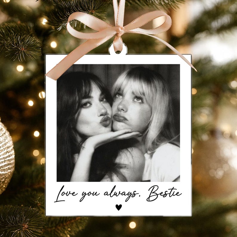 Personalized Best Friend Gifts: Custom Acrylic Bestie Ornament, Best Friend Birthday Gifts