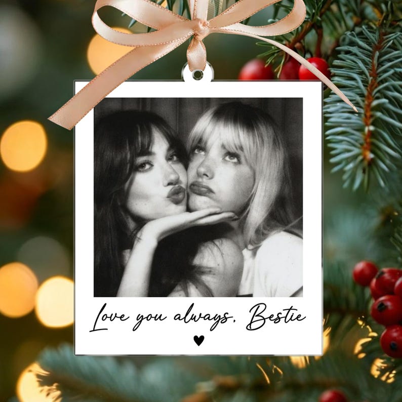 Personalized Best Friend Gifts: Custom Acrylic Bestie Ornament, Best Friend Birthday Gifts