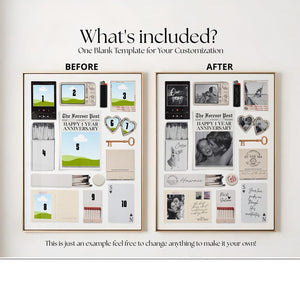 Custom Matchbox Art Template DIY Canva Matchbook Poster First Anniversary Gift for Boyfriend or Girlfriend Custom Birthday Wall Art Print