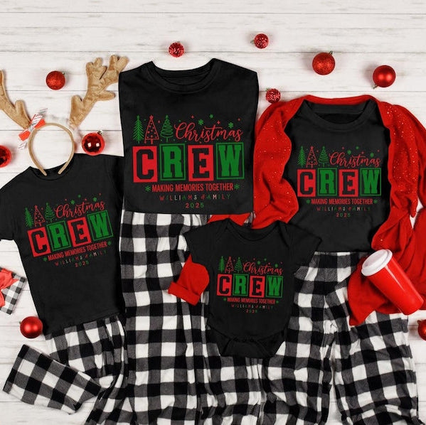 Customized Family Christmas Crew 2025 Shirts, Christmas Family Shirt, Christmas Group Shirt, Christmas Pajamas T-shirts,Christmas Crew Shirt