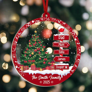 Family Name Christmas Tree Ornaments, Family Name Ornament, Christmas Tree Ornament, Holiday Family Names Keepsake,Family Christmas Ornament